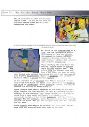 English worksheet: Simpsons: Who shot Mr. Burns pt 1