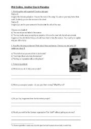 English Worksheet: Another day in Paradise Phil Collins