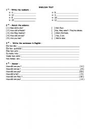 English worksheet: Numbers