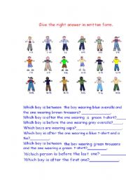 English Worksheet: which boy?