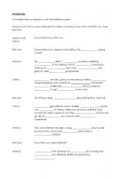 English Worksheet: Pronoun