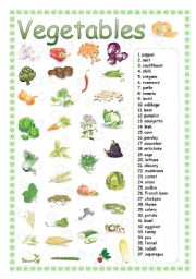 English Worksheet: VEGETABLES - MATCHING