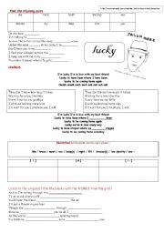 English Worksheet: song by Jason Mraz, lucky