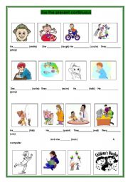 English Worksheet: present continuous