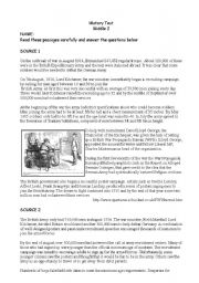 English worksheet: WW1