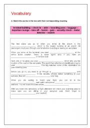 English Worksheet: At the airport