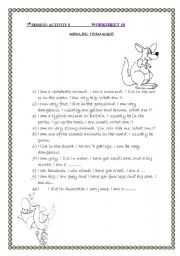 English Worksheet: animals riddles