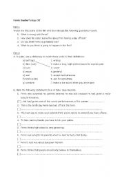 English Worksheet: Ferris Buellers Day Off Lesson