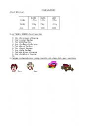 English worksheet: comparatives