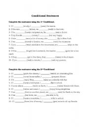 English Worksheet: Conditional Sentences