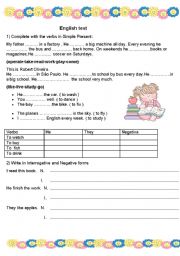 English Worksheet: Present Simple