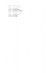 English Worksheet: Where