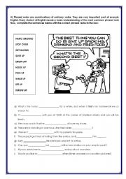 English Worksheet: Phrasal verbs