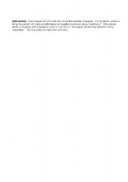 English Worksheet: Past Tense of Be Trivia Game