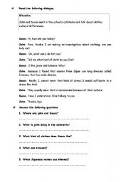 English Worksheet: clothe