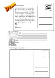 English Worksheet: Travel Postcard