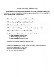 English Worksheet: THE BIRD CAGE - MOVIE ACTIVITY