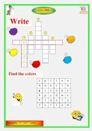 English Worksheet: colors