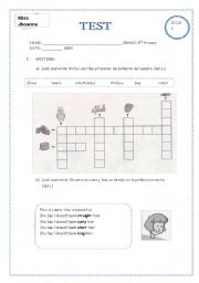 English worksheet: Test  Verb Have, physical appearance and toys