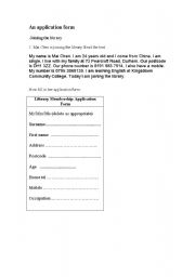 English worksheet: personal information