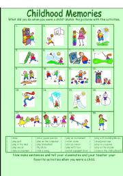 English Worksheet: Childhood Memories