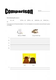 English Worksheet: Comparisons