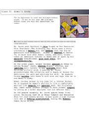 English Worksheet: Simpsons:Homers enemy