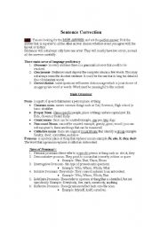English Worksheet: Correct Sentence