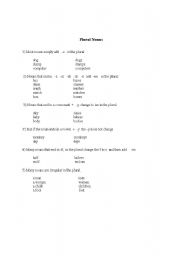 English Worksheet: Plural Nouns