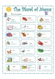 English Worksheet: THE PLURAL OF NOUNS 2/4