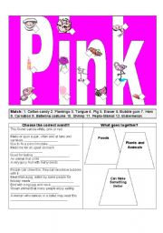 English Worksheet: Pink Things 