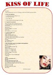 English worksheet: kiss of life