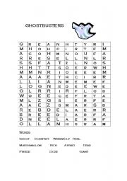 English Worksheet: Ghostbusters Find a Word
