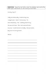 English worksheet: Use of past tense