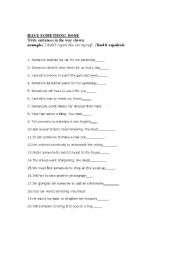 English worksheet: Causative HAVE