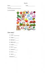 English worksheet: Toys.