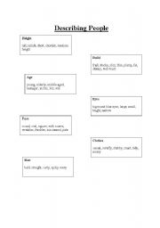 English worksheet: Describing People