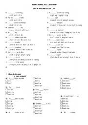 English Worksheet: Revision activities on PRESENT SIMPLE + TO BE