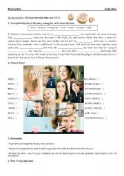 English Worksheet: Movie Activity: Hes Just Not That Into You