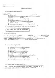 English Worksheet: simple past