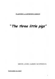 English worksheet: three litle pigs 