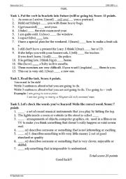 English Worksheet: Wiil or going to