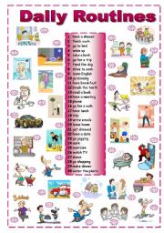 English Worksheet: Daily Routines