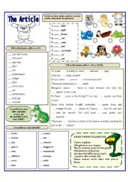English Worksheet: THE ARTICLE