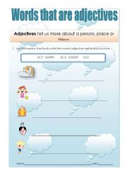 English worksheet: Adjectives