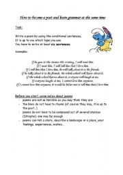 English worksheet: Poem with If-clauses