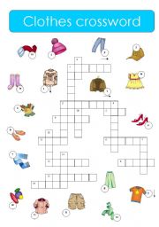 Clothes crossword