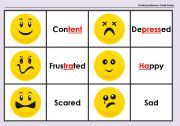 English Worksheet: Emoticons Memory Cards Game