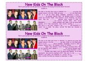 English Worksheet: New Kids On The Block - Complete the paragraph