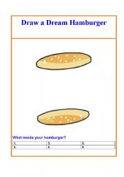 English Worksheet: Your Dream Hamburger